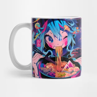 Cute Anime Girl |  Ramen Noodles | Hentaii Chibi Kawaii Design Mug